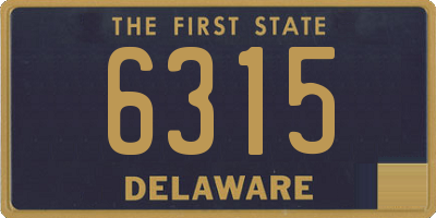 DE license plate 6315
