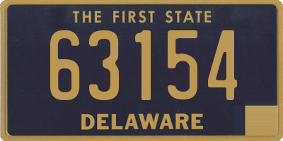 DE license plate 63154