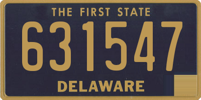 DE license plate 631547