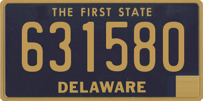 DE license plate 631580