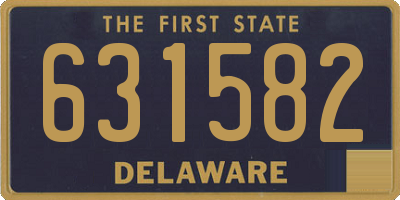 DE license plate 631582
