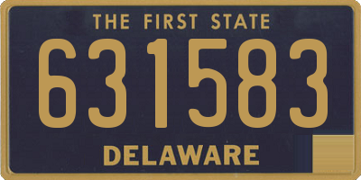 DE license plate 631583