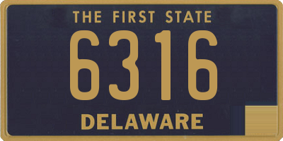DE license plate 6316