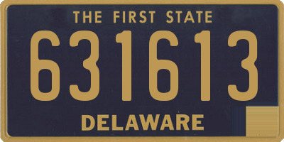 DE license plate 631613