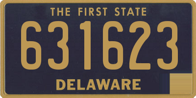 DE license plate 631623