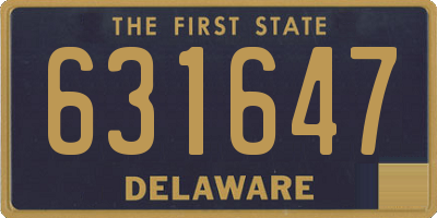 DE license plate 631647