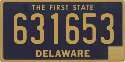 DE license plate 631653
