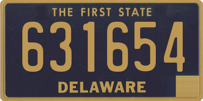 DE license plate 631654