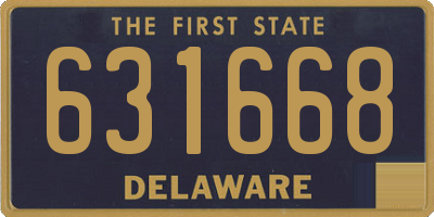 DE license plate 631668