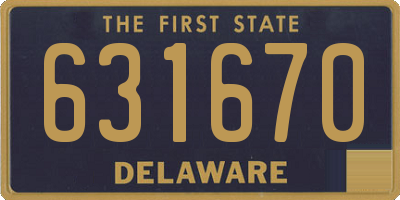 DE license plate 631670