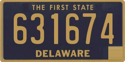 DE license plate 631674