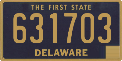 DE license plate 631703