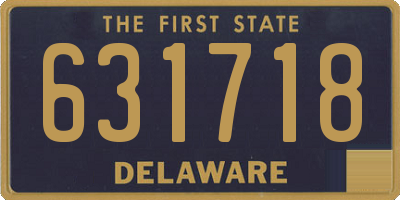 DE license plate 631718