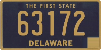 DE license plate 63172