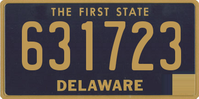 DE license plate 631723