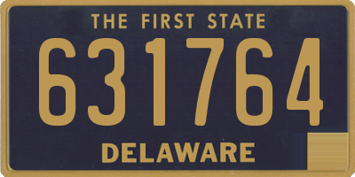 DE license plate 631764