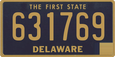 DE license plate 631769