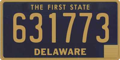 DE license plate 631773