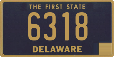DE license plate 6318