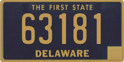 DE license plate 63181