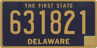 DE license plate 631821