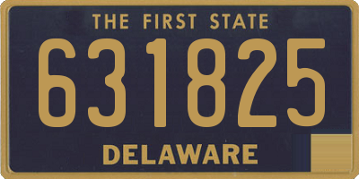 DE license plate 631825