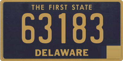 DE license plate 63183