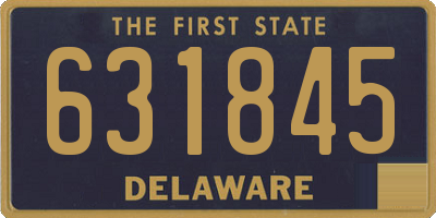 DE license plate 631845