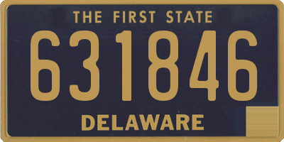 DE license plate 631846