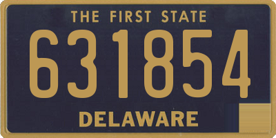 DE license plate 631854