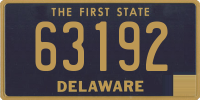 DE license plate 63192