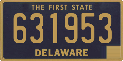 DE license plate 631953