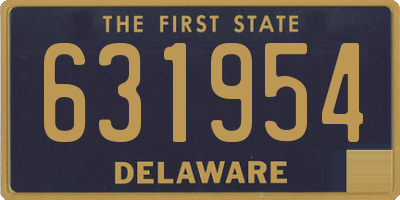 DE license plate 631954