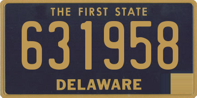 DE license plate 631958