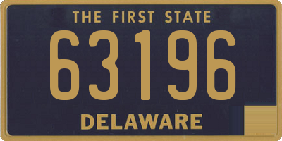 DE license plate 63196