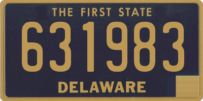 DE license plate 631983