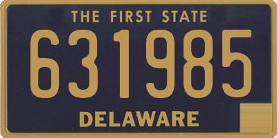 DE license plate 631985