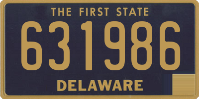 DE license plate 631986