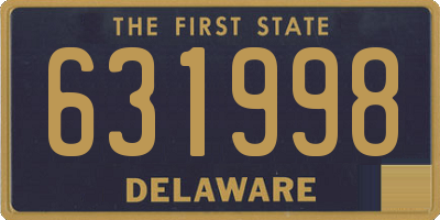 DE license plate 631998