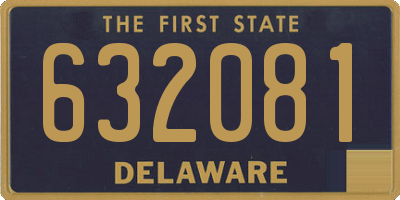 DE license plate 632081