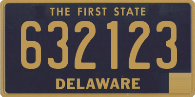 DE license plate 632123
