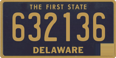 DE license plate 632136
