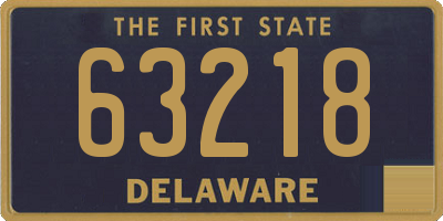 DE license plate 63218