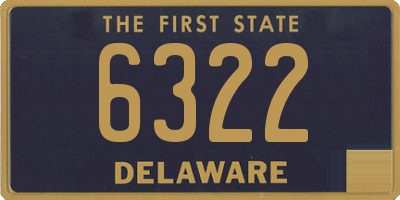 DE license plate 6322