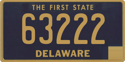 DE license plate 63222