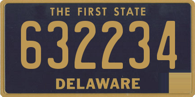 DE license plate 632234