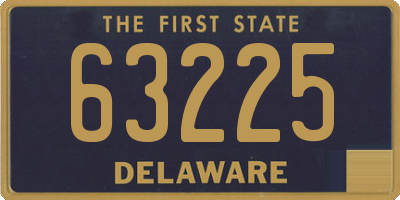 DE license plate 63225