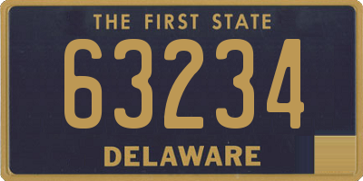 DE license plate 63234