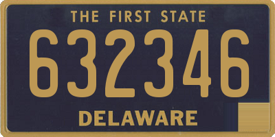 DE license plate 632346