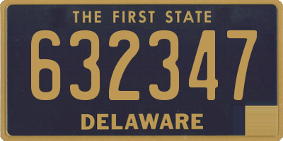 DE license plate 632347